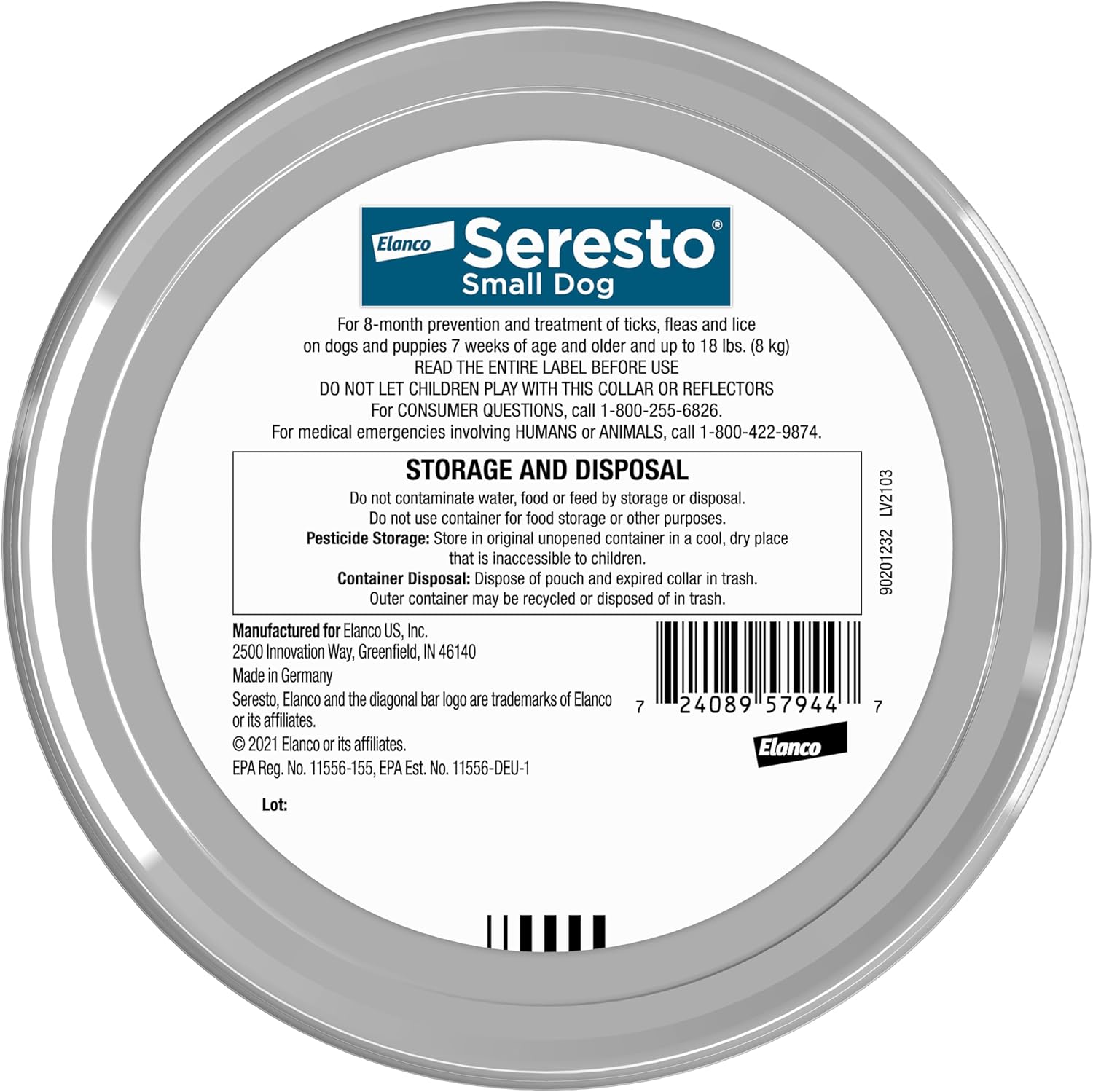 Seresto Flea & Tick Collar for Small Dogs Under 18 lbs | 8-Month Protection - Hamxi