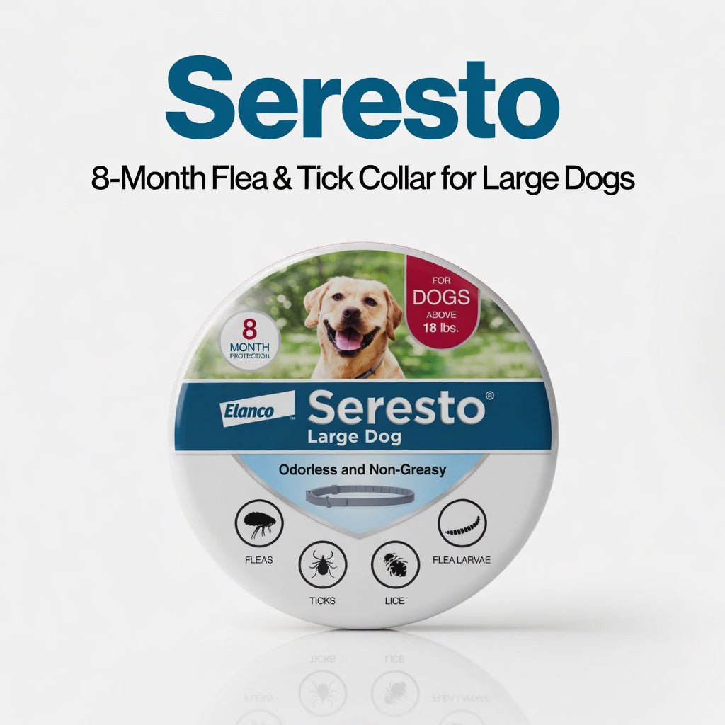 Seresto Large Dog Flea & Tick Collar | 8 - Month Protection | For Dogs Over 18 lbs - Hamxi