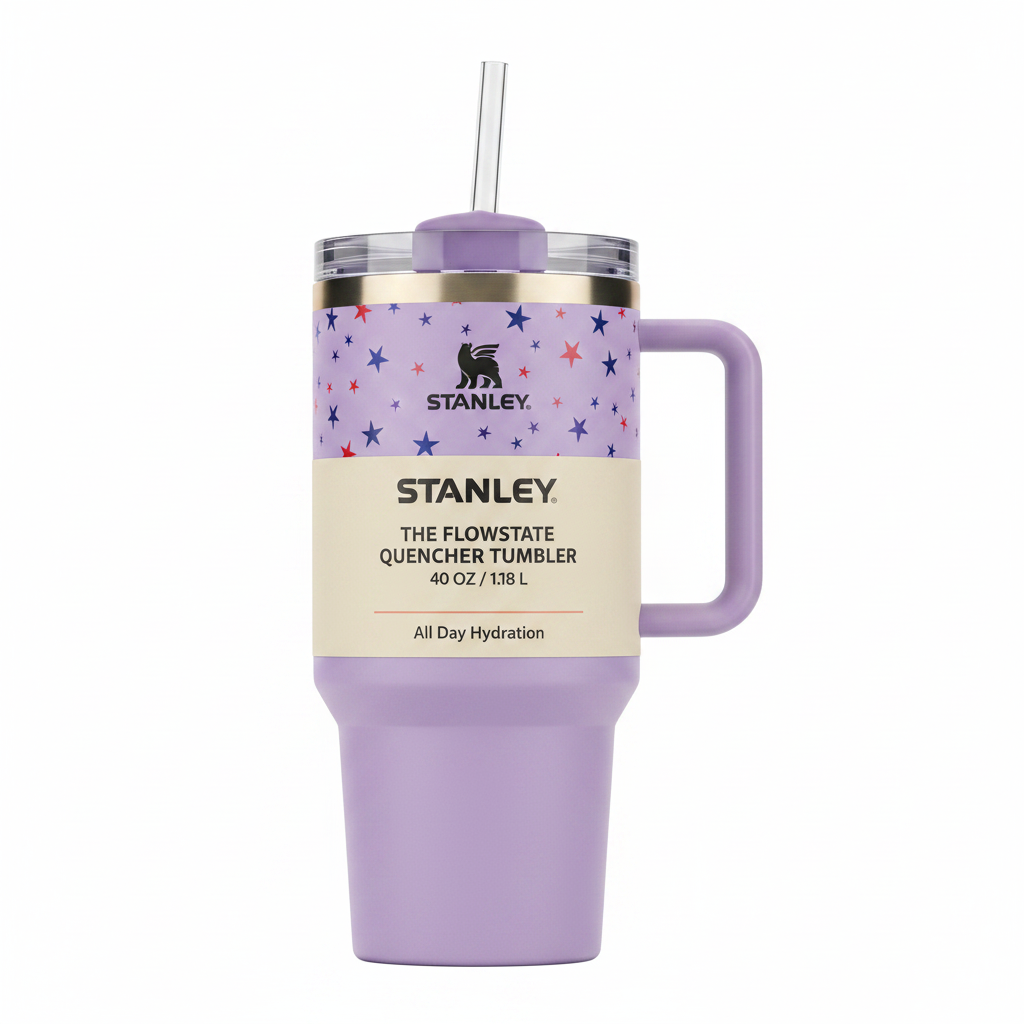 Stanley Lavender Stars Quencher Tumbler