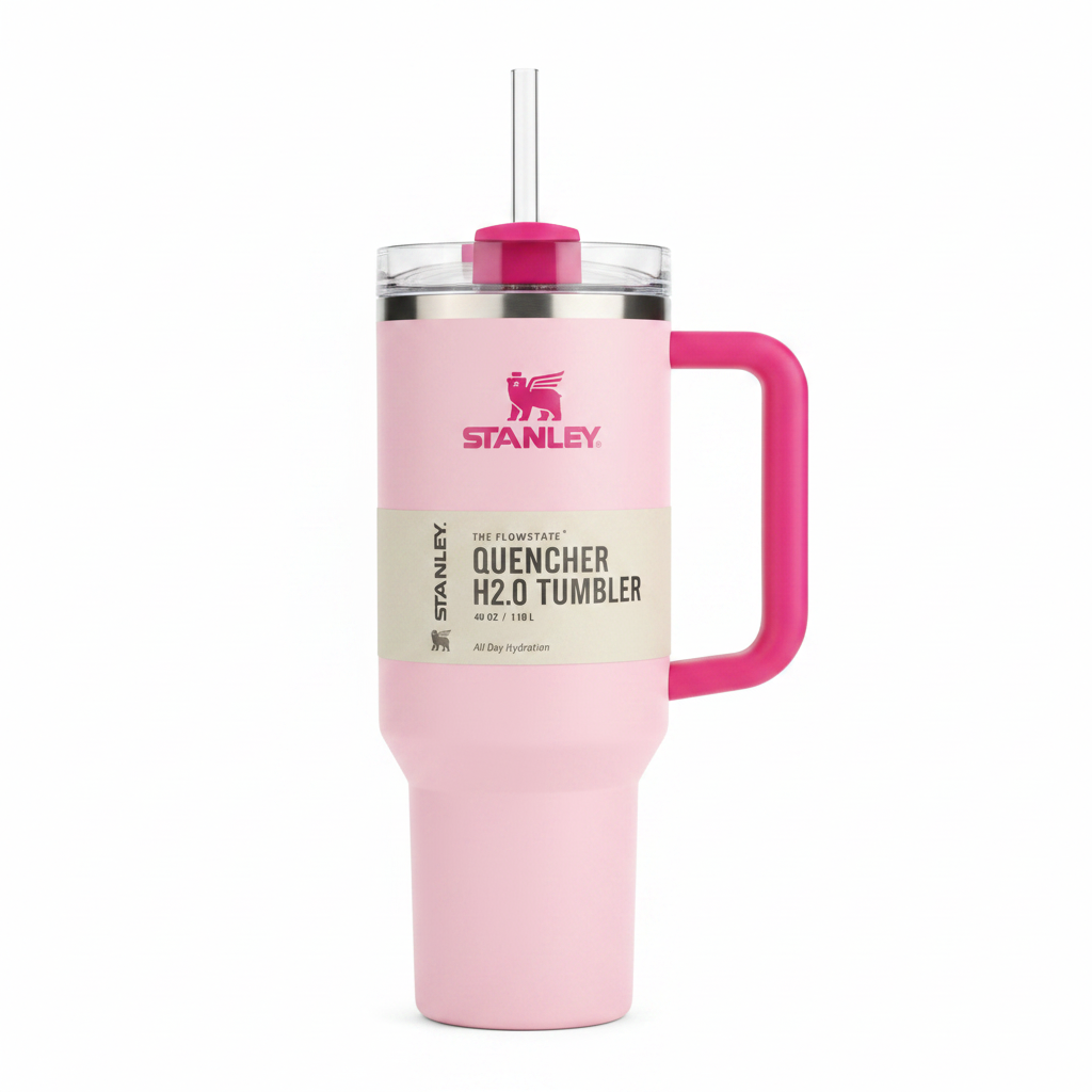 Stanley Quencher H2.0 Light Pink x Hot Pink Tumbler
