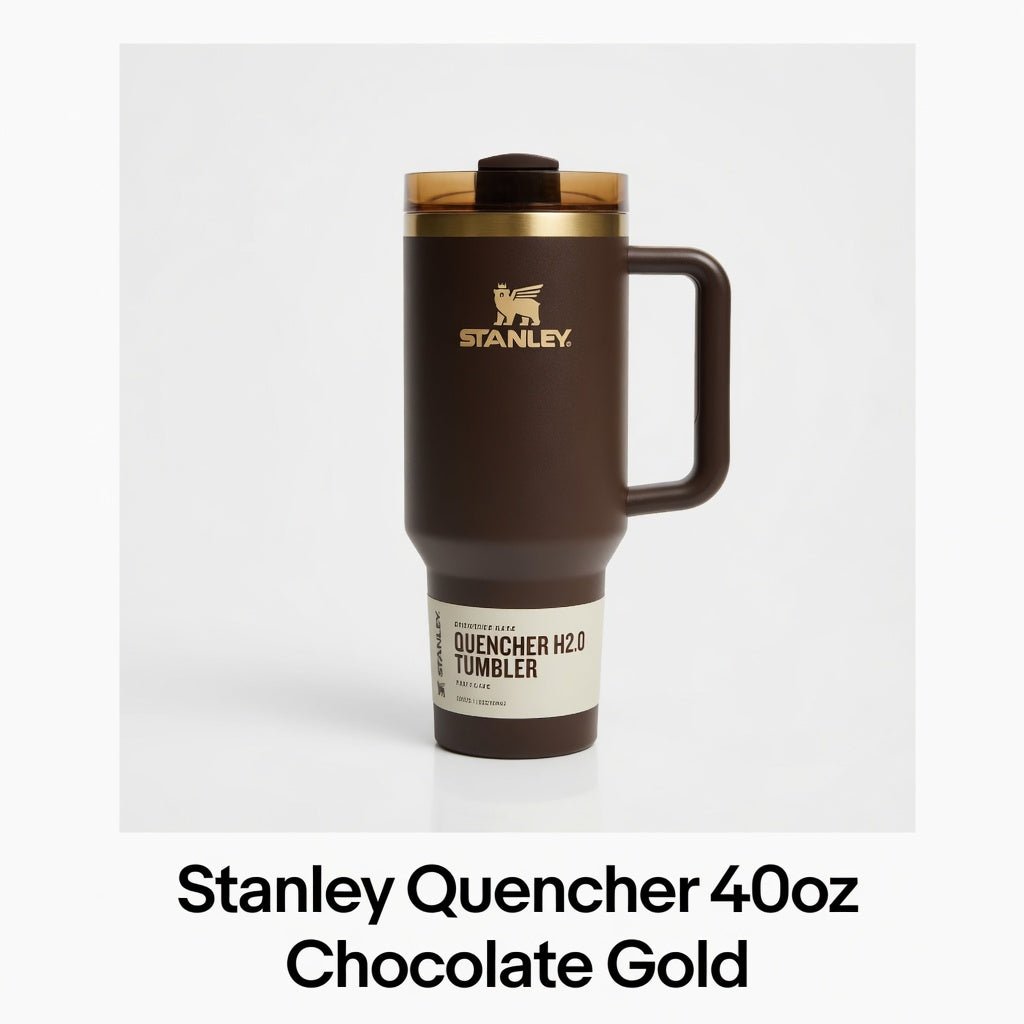 Stanley Quencher H2.0 Flowstate Tumbler | 40oz | Chocolate Gold | Factory Sealed - Hamxi