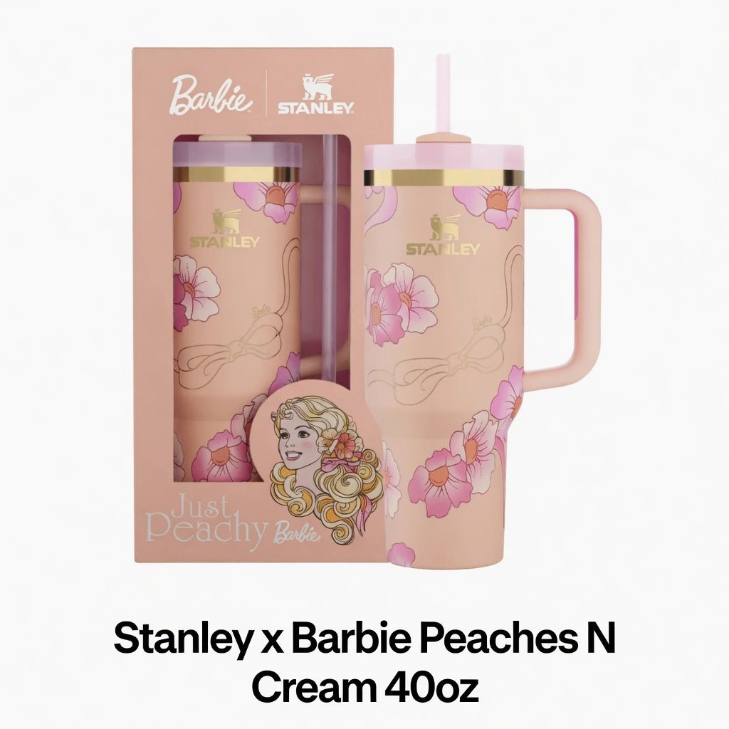 Stanley X Barbie Peaches N Cream 40oz Quencher | Limited Edition Collaboration Tumbler - Hamxi
