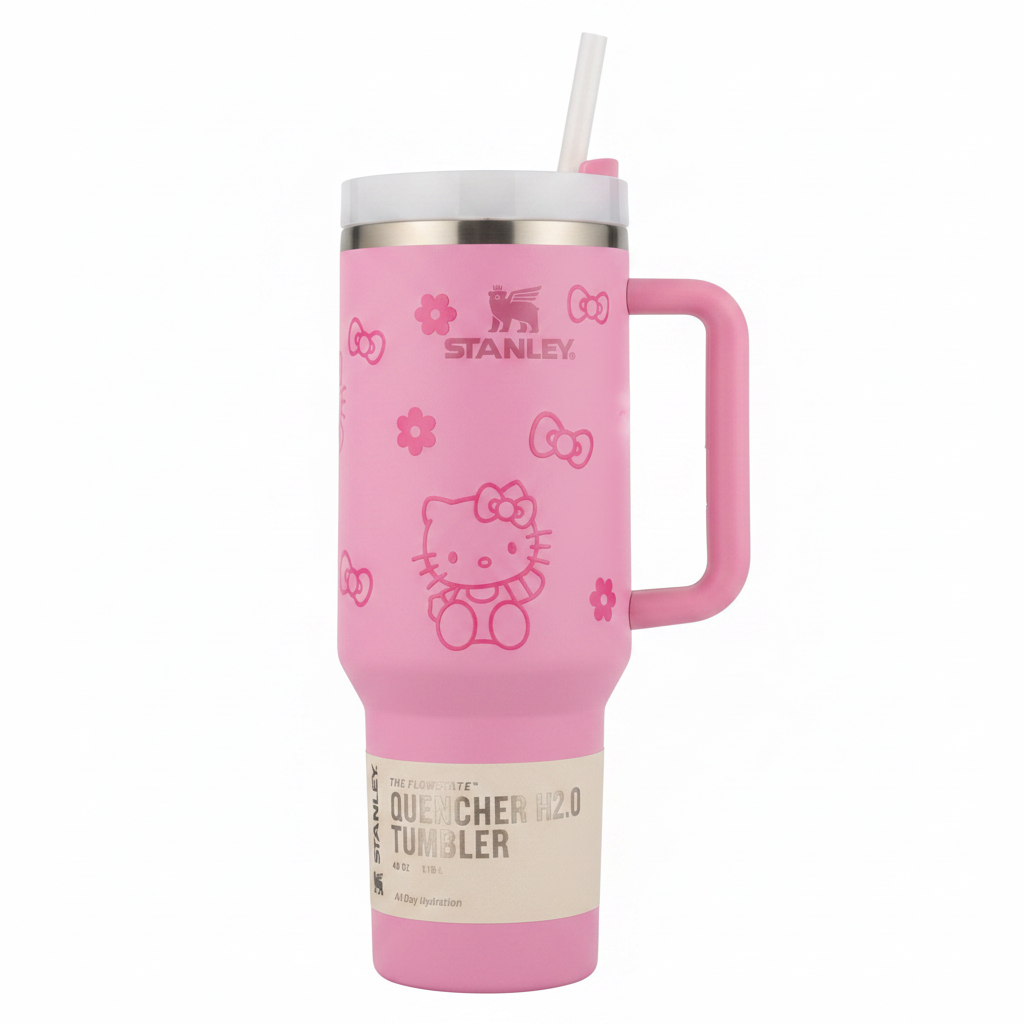 Stanley x Hello Kitty Quencher H2.0 Pink Tumbler