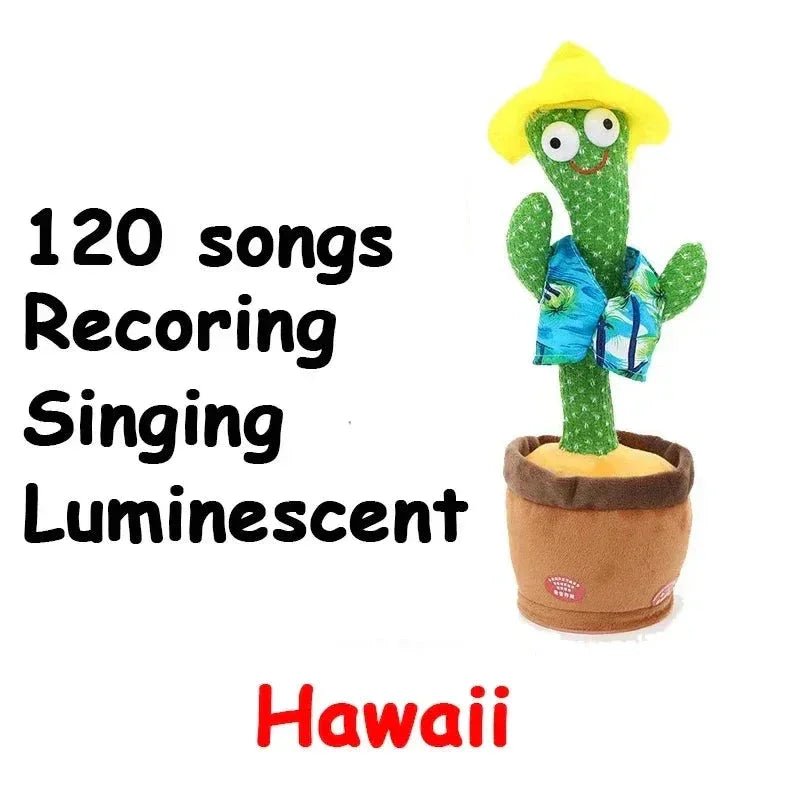 Talking Dancing Cactus Toy for Kids | Recordable Repeating Plush | 5 Styles - Hamxi