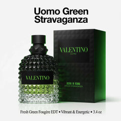 Valentino Uomo Born In Roma Green Stravaganza Eau de Toilette 3.4 fl oz - Hamxi