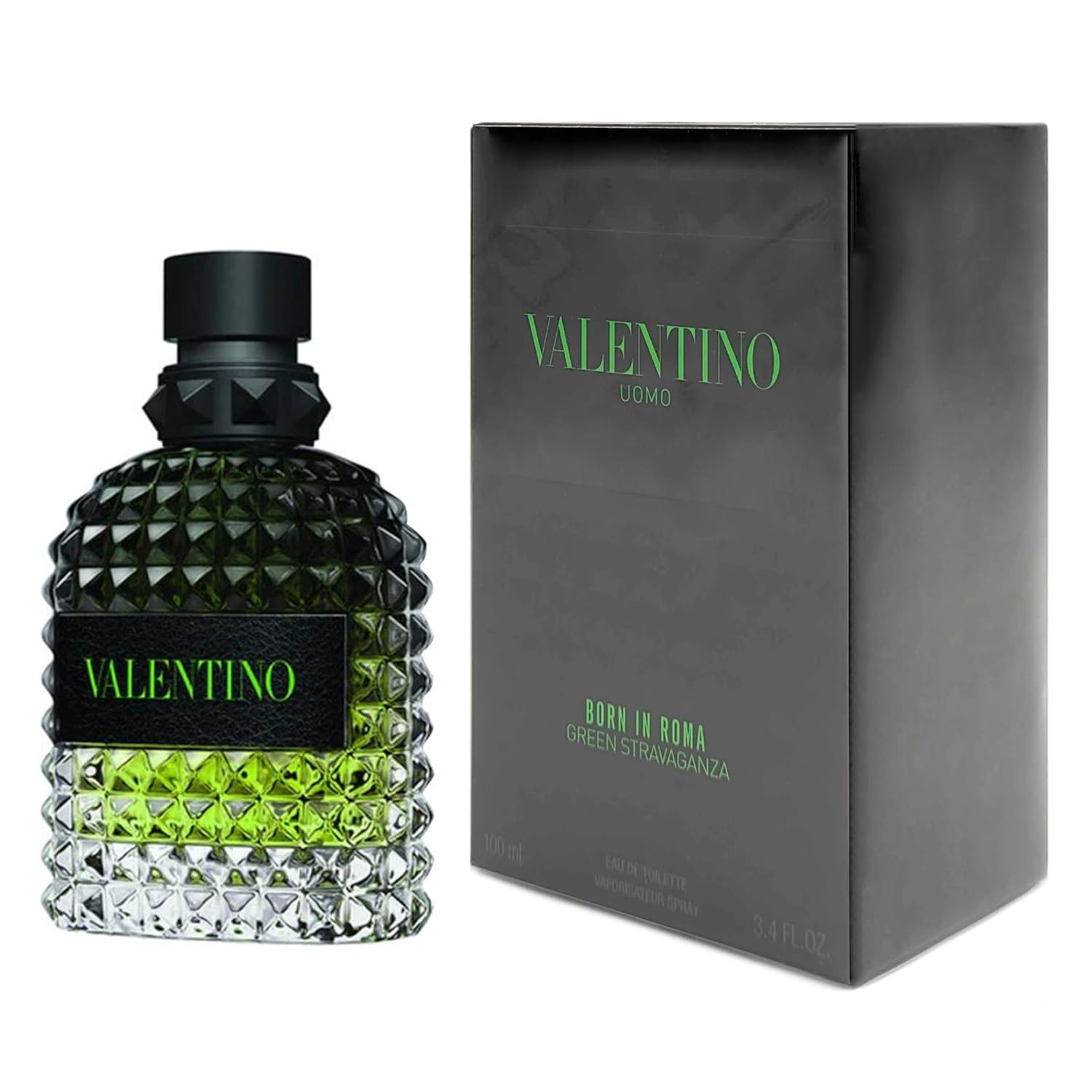 Valentino Uomo Born In Roma Green Stravaganza EDT | 3.4 oz | Fresh Men's Fragrance - Hamxi