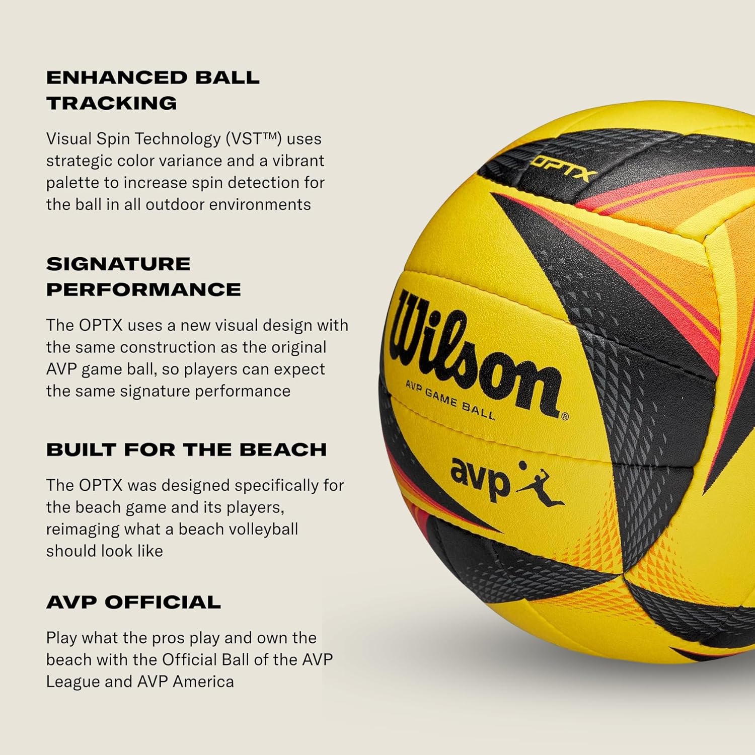 Wilson AVP Game Volleyball | Official Size | Beach Volleyball - Hamxi